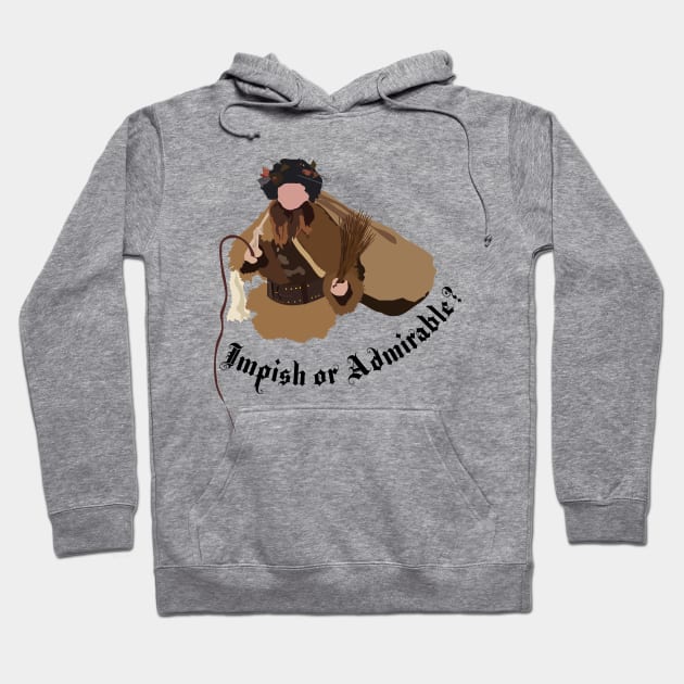 Dwight Schrute Impish or Admirable Belsnickel Art – The Office (black text) Hoodie by Design Garden